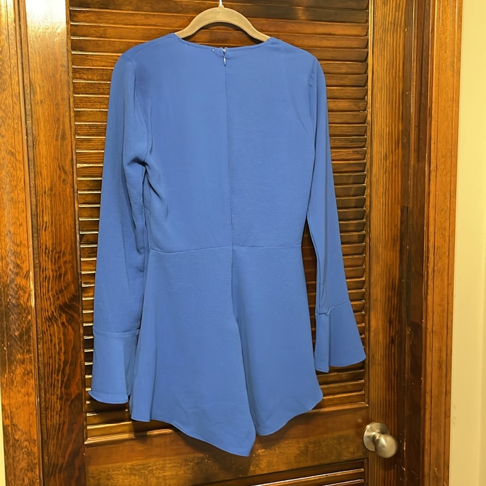 By The Way Jolie Blue Ruffle Romper From Revolve - Picture 7 of 7